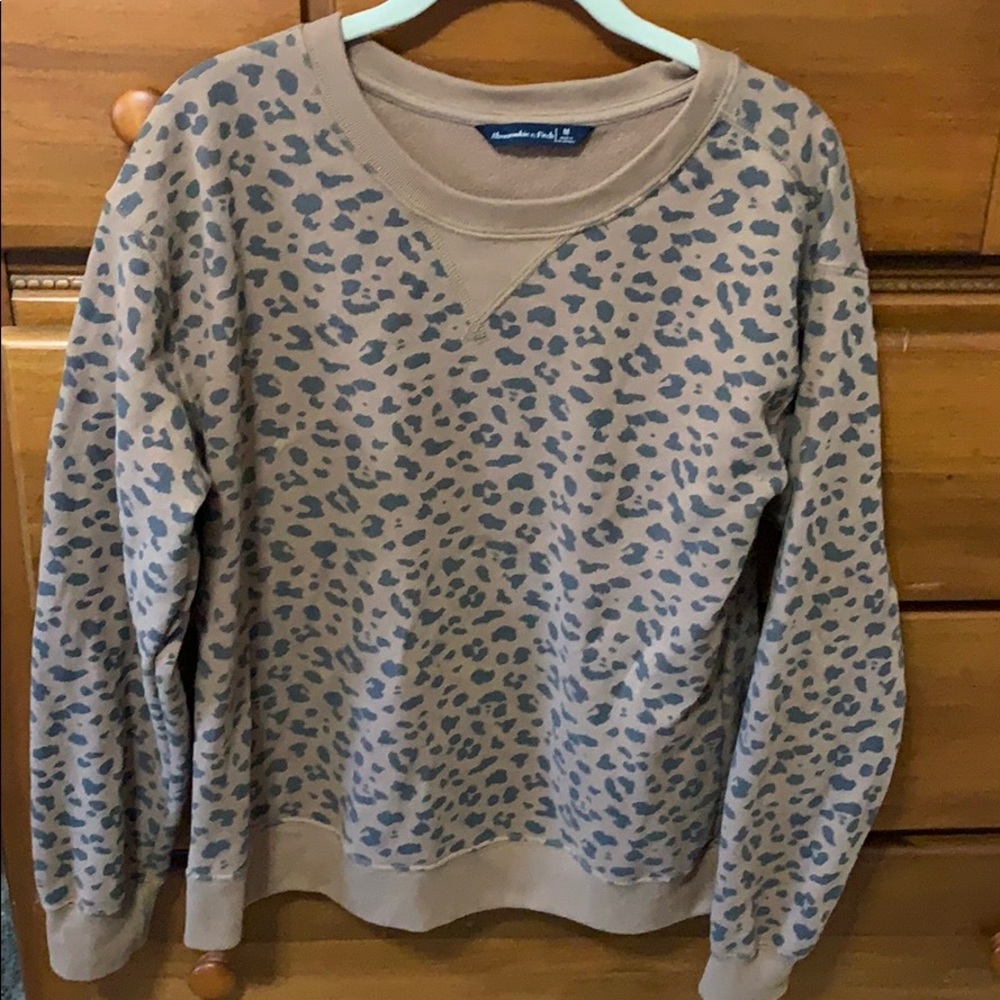 Abercrombie leopard crewneck